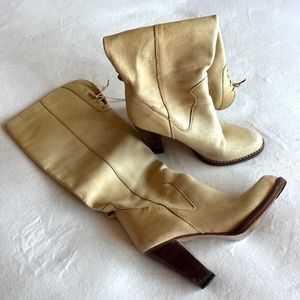 Vintage Leather Heeled Boots